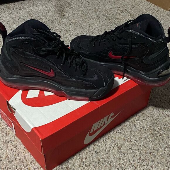 Nike Shoes Mens Size 6 Air Total Max Uptempo Sneakers Black Varsity Red Bred main image 4